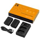 Kit 2 Baterías K&F Concept NP-FZ100 + Cargador Dual para Sony