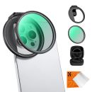 Kit Filtro CPL Magnético K&F Concept 67mm con Clip-on para Celular (Incluye clip universal)