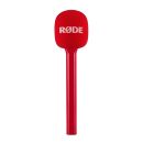 Adaptador de Mano RODE para Wireless GO Rojo. Interview GO Red Handle and pop filter attachment