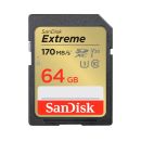 Memoria SanDisk SDXC 64GB UHS-I U3 V30 EXTREME 170 MB/s