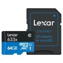 Memoria Lexar MicroSD 64GB 633x UHS-I