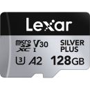 Memoria Lexar Micro 128GB SDXC SILVER PLUS UHS-I U3 V30 A2 205MB/s read, 150MB/s write speed