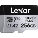Memoria Lexar Micro 256GB SDXC SILVER PLUS UHS-I U3 V30 A2 205MB/s read, 150MB/s write speed