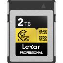 Memoria Lexar 2TB CFexpress Type B 3600 MB/s write 3300 MB/s read Professional Card Gold