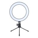 LAMPARA ARO DE LUZ LED 16CM CON MINI TRIPIE