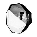 Caja suavizadora de luz Octagonal tipo sombrilla, para flash tipo speedlite, 80cm de diámetro