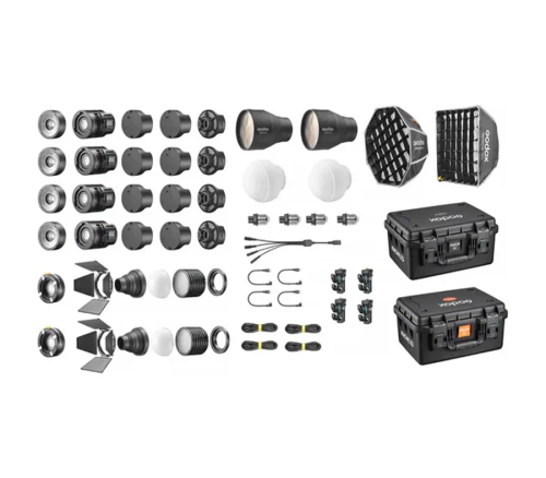 Kit 4 Lámparas RGB Godox KNOWLED MS60R para Video