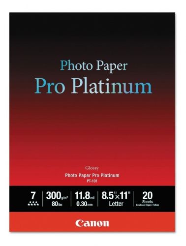 Papel Fotográfico Pro Platinum Canon  PT-101 8.5X11 20 Hojas