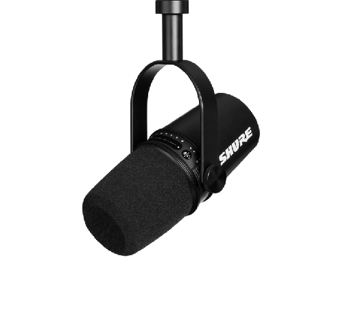 Microfono Shure MV7-K para Podcast Negro