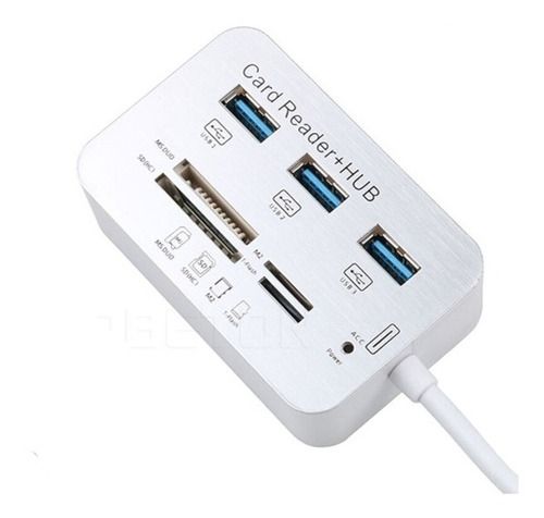 Multilector de Tarjetas y HUB 3 a 1 USB 3.0/3.1 OEM