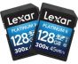 Tarjeta De Memoria Lexar 128GB SDXC 300x Clase 10 Platinum II UHS-I