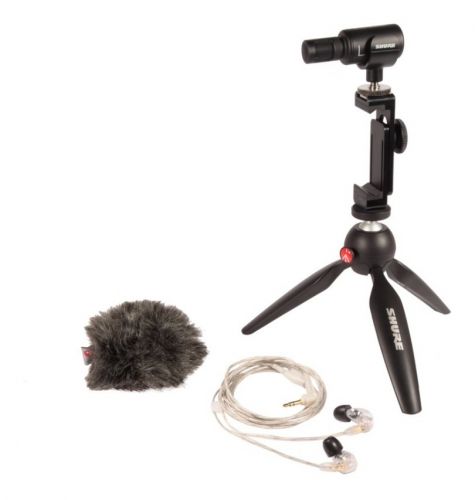 Video Kit Shure para producción de vídeo portátil MV88+ Video Kit+SE215