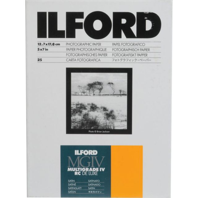 Papel Ilford 5X7 Multigrado Satinado 25 Hojas