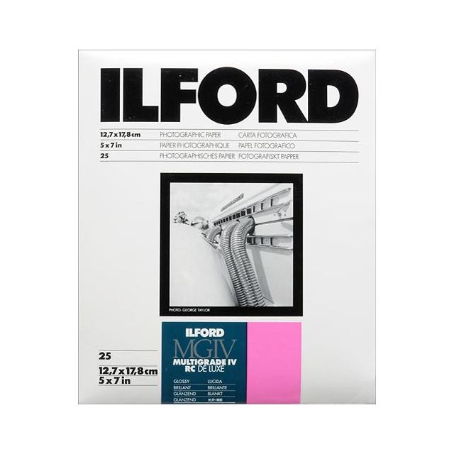 Papel Ilford 5X7 Multigrado Brillante 25 Hojas