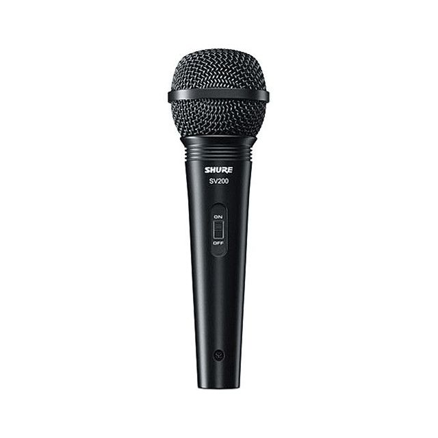 Micrófono Shure SV200 Karaoke, Coros, interruptor, cable XLR-XLR de 4.5 mts