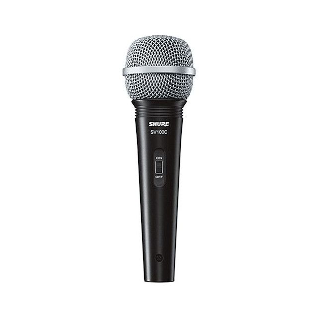 Micrófono Shure SV100. Karaoke, interruptor, cable XLR