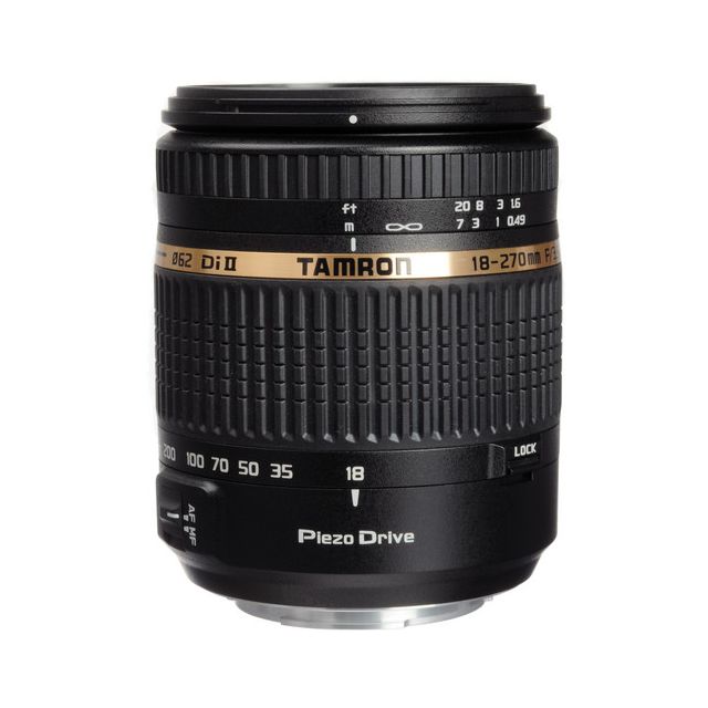 Lente Tamron 18-270mm F/3.5-6.3 DI II PZD Para Sony APS-C Con Parasol