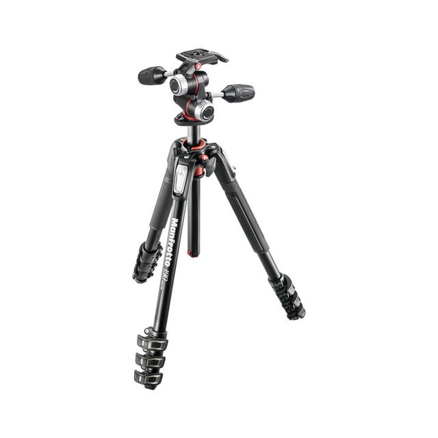 Tripie Manfrotto MK190XPRO4-3W De Aluminio 4 Secciones C/Cabeza De 3 Movimientos