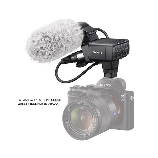 Micrófono Sony Shotgun y adaptador para micrófonos XLR XLR-K2M