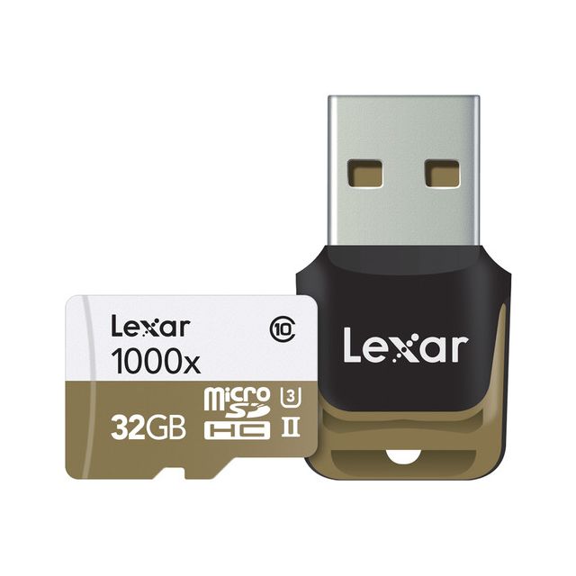 Tarjeta Lexar 32GB Microsdhc 1000x Profesional UHS-II, CLASS 10, U3 Con Lector USB 10