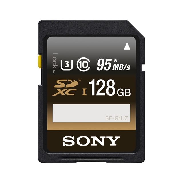 Tarjeta de memoria Sony 128GB UHS I- ③  Card Class 10 Transfer Speed: 95MB/S SF-G1UZ