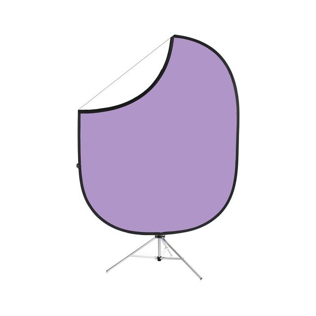 Fondo Plegable 2 En 1 Con Tripie Savage Purple/White 1.52m X 1.83m