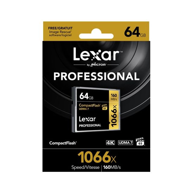 Tarjeta De Memoria Lexar 64GB Compactflash Professional 1066X UDMA 7