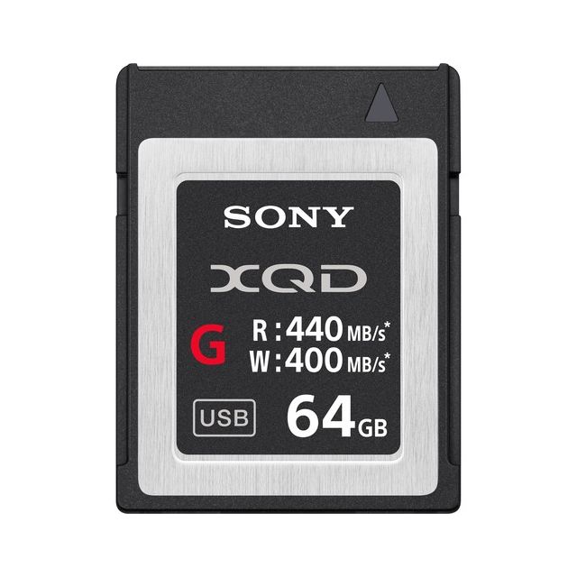 Tarjeta De Memoria Sony 64GB XQD Serie G  Velocidad De Transferencia 440MB/S, Escritura 400MB/S