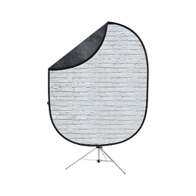 Fondo Plegable 2 En 1 Con Tripie Savage 1.52m X 1.83m White Brinck/Mottled Dark Gray