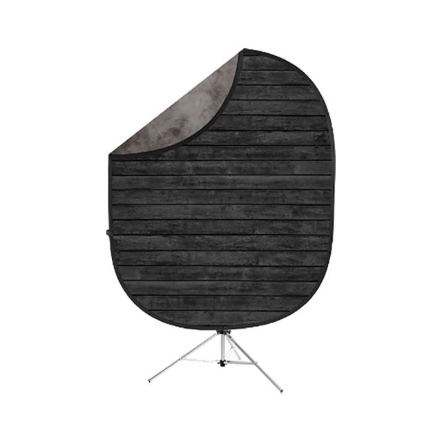 Fondo Plegable 2 En 1 Con Tripie Savage 1.52m X 1.83m Dark Planks/Mottled Light Gray