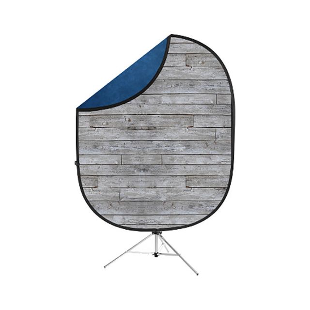 Fondo Plegable 2 En 1 Con Tripie Savage 1.52m X 1.83m Gray Pine/Mottled Blue