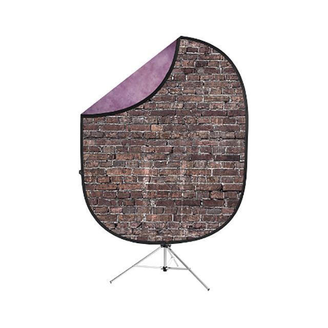 Fondo Plegable 2 En 1 Con Tripie Savage 1.52m X 1.83m Grunge Brick/Mottled Purple