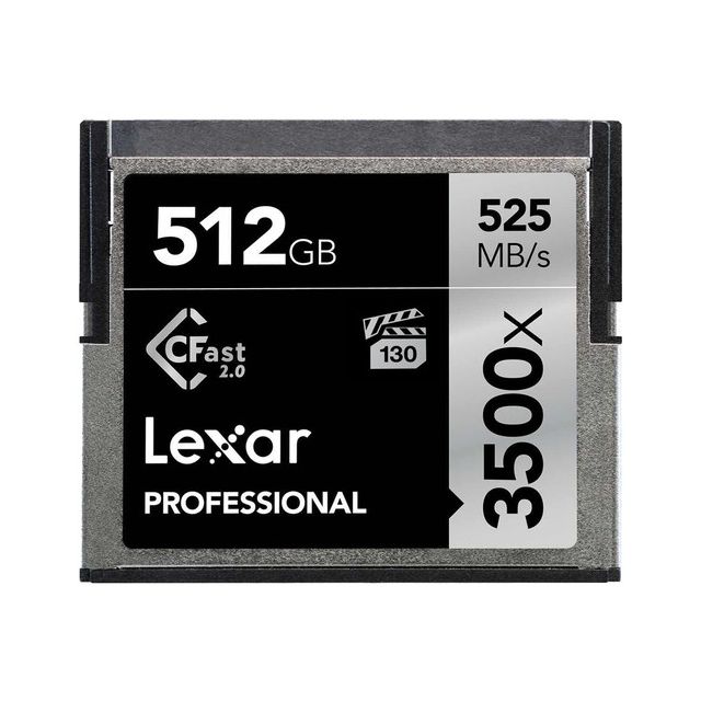 Tarjeta De Memoria Lexar 512GB CFAST 2.0 3500X Professional