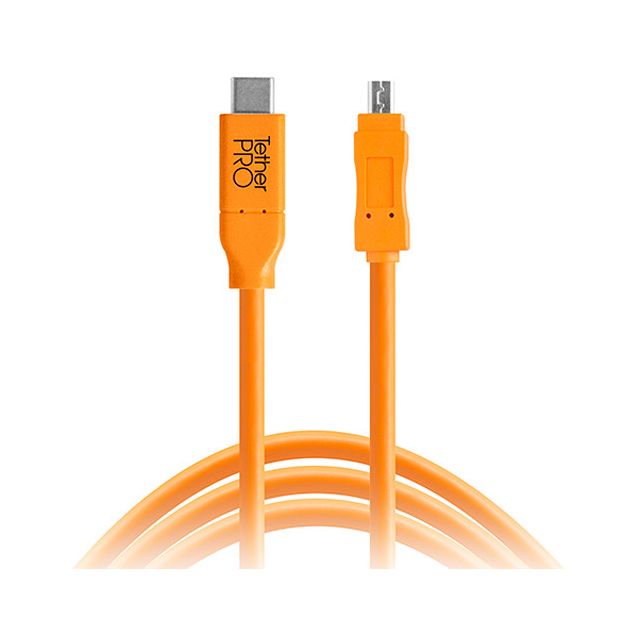 Cable Tether Tools TetherPro USB-C MACHO A MICRO-USB 2.0B MACHO 8-PIN (CUC2615ORG)