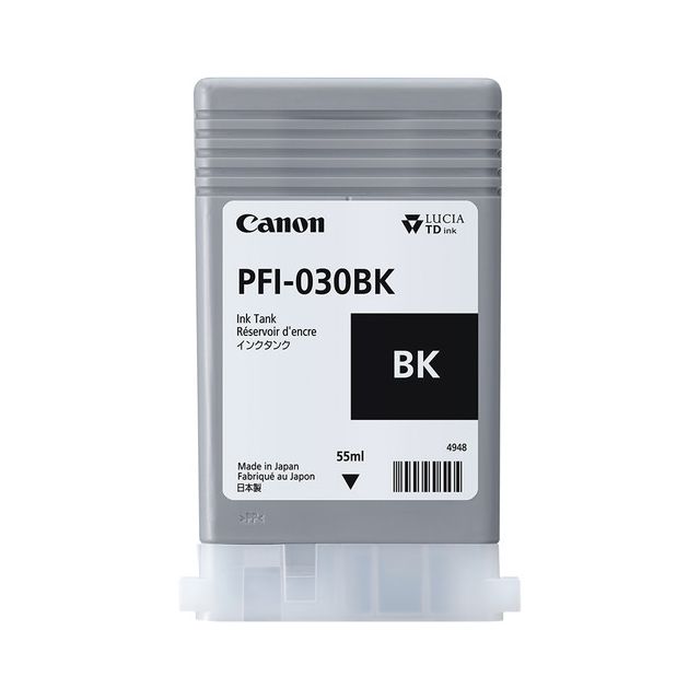 Canon Cartucho de tinta PFI-030 BK Pigment Black Ink Cartridge (55ml) compatible con TA 20/30