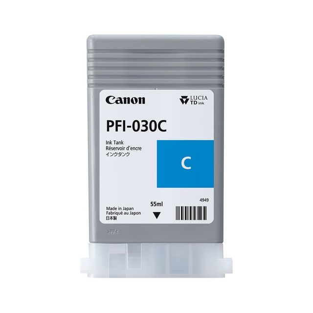 Canon Cartucho de tinta PFI-030 C Pigment Cyan Ink Cartridge (55ml) compatible con TA 20/30