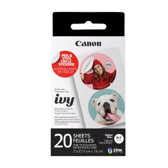 Papel formato circular 20 hojas adhesivo para IVY2