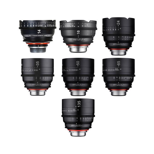 Lente Rokinon Xeen 14, 16, 24, 35, 50, 85, 135mm Cine 7 Lens Bundle (Sony E)