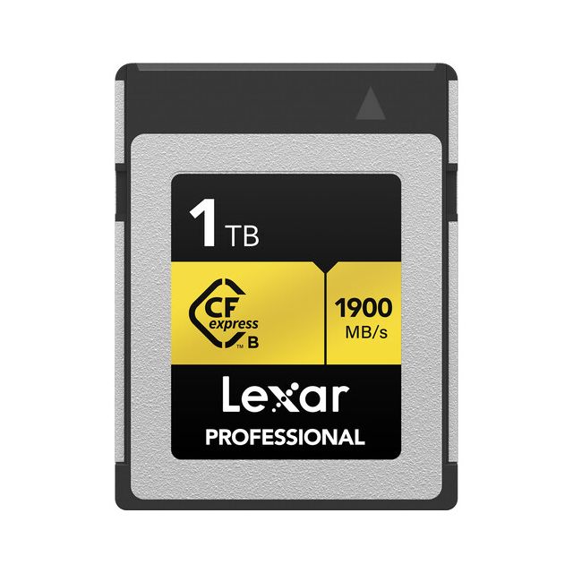 Lexar® Professional CFexpress™ Type B Card Gold Serie 1TB—Up to 1900MB/s read, up to 1500MB/s write