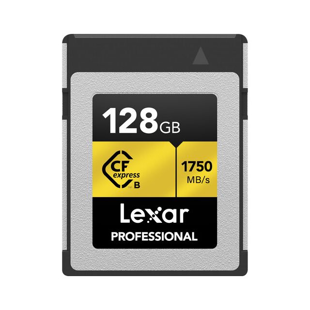 Lexar® Professional CFexpress™ Type B Card Gold Serie128GB—Up to 1750MB/s read, up to 1500MB/s write