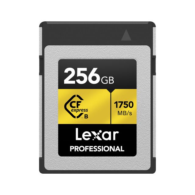 Lexar® Professional CFexpress™ Type B Card Gold Serie256GB—Up to 1750MB/s read, up to 1500MB/s write