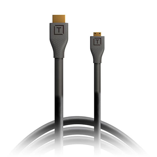 Cable Tether Tools Micro-HDMI a HDMI con Ethernet TetherPro  (negro, 15 pies)