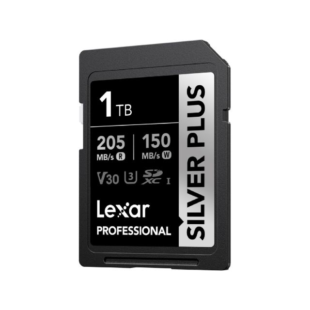 Memoria Lexar 1TB SDXC Professional SILVER PLUS UHS Up to 205MB/s read, 150MB/s write speed