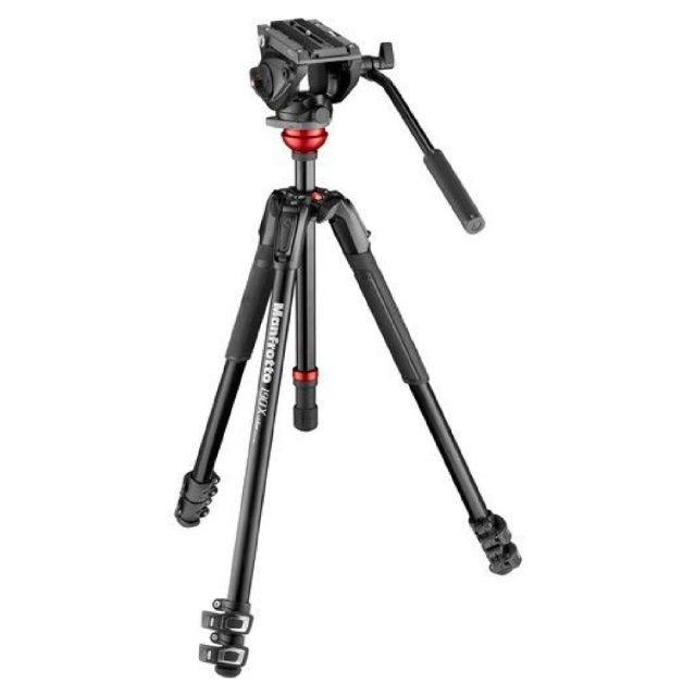 Tripie Manfrotto MVK500190XV Cabezal de Video Fluido de Base Plana