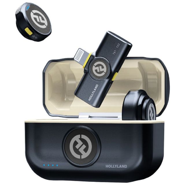 Hollyland LARK M2 con Lighting Plug DUO Kit de Micrófono Inalámbrico con 2 Trasmisores