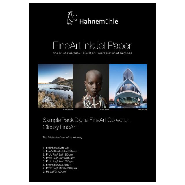 Muestrario Papel Hahnemühle GLOSSY FINEART A4