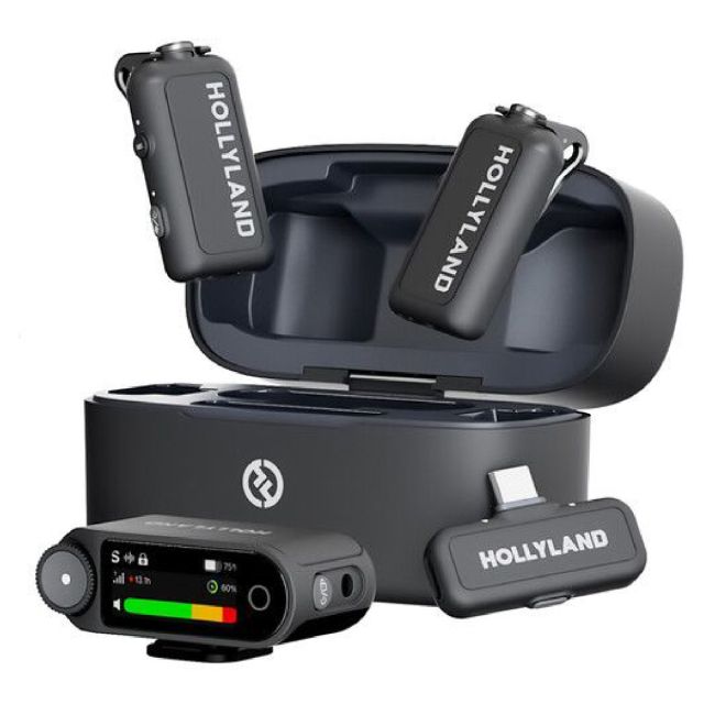 Hollyland LARK MAX 2 Combo, Kit con 2 TX, USB-C RX y Cámara RX