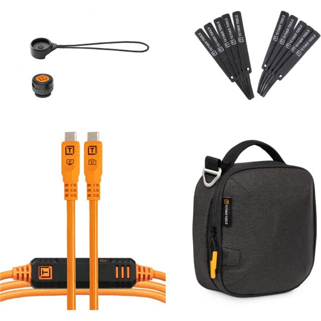 Kit de anclaje inicial Tether Tools TetherPro Optima 10G (4.5 m, naranja de alta visibilidad)