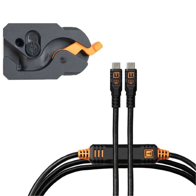 Kit de cables Tether Tools LeverLock y Optima (4.5m, negro antirreflectante)