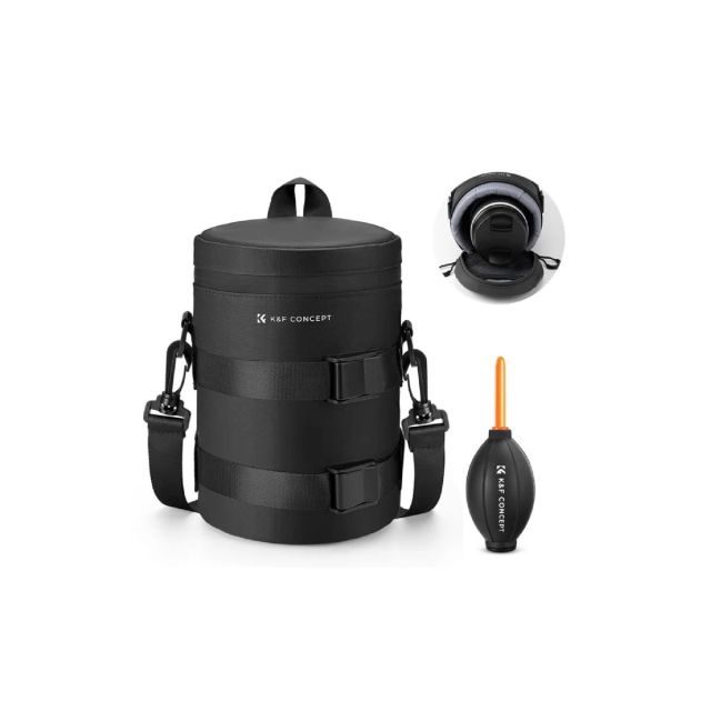 Estuche Resistente K&Fc Concept para lente fotográfico Tamaño XL-Extra Grande Color Negro (KF13.203)